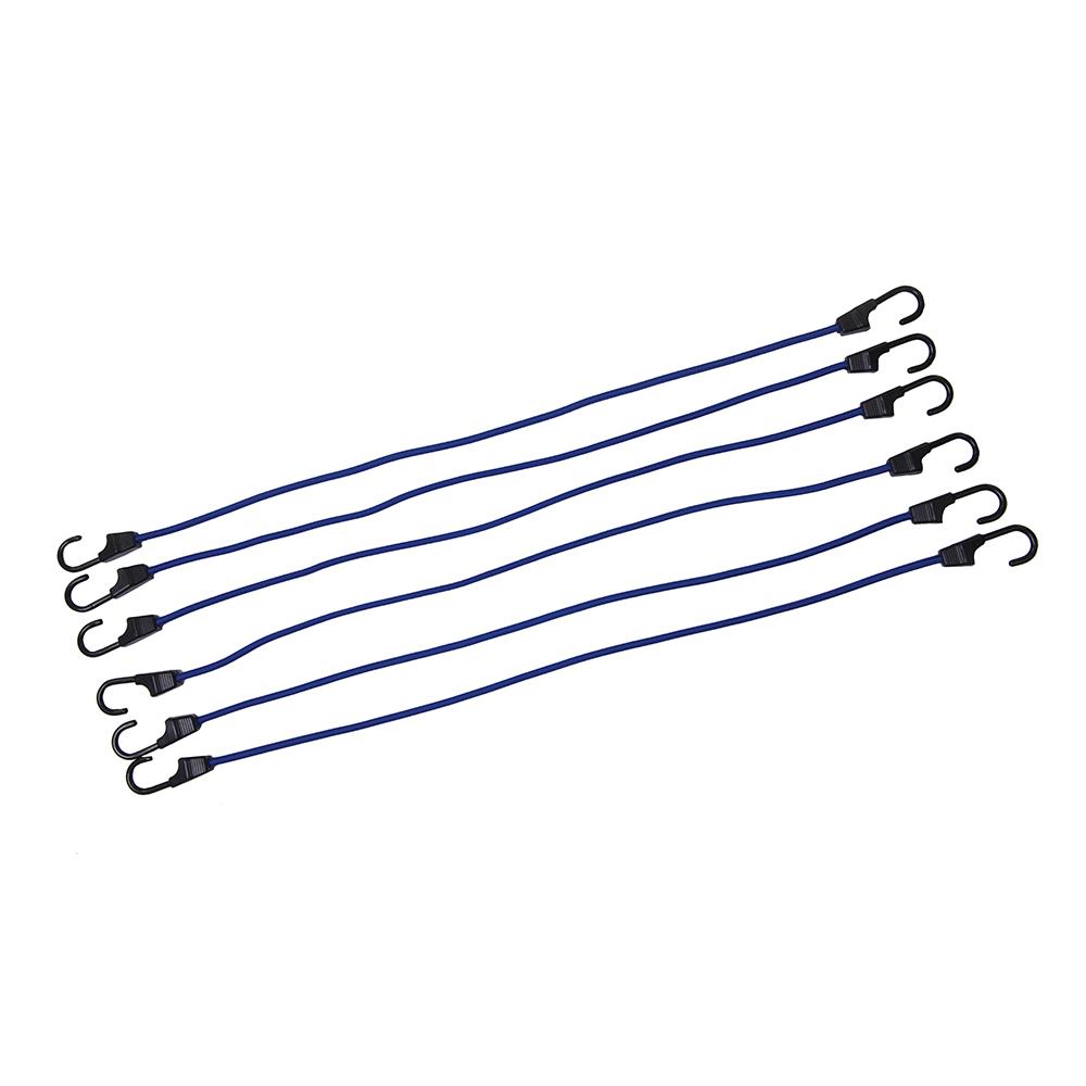 Silverline Bungee Cords Elastic 6 Pack Steel Hooks - Choose Length