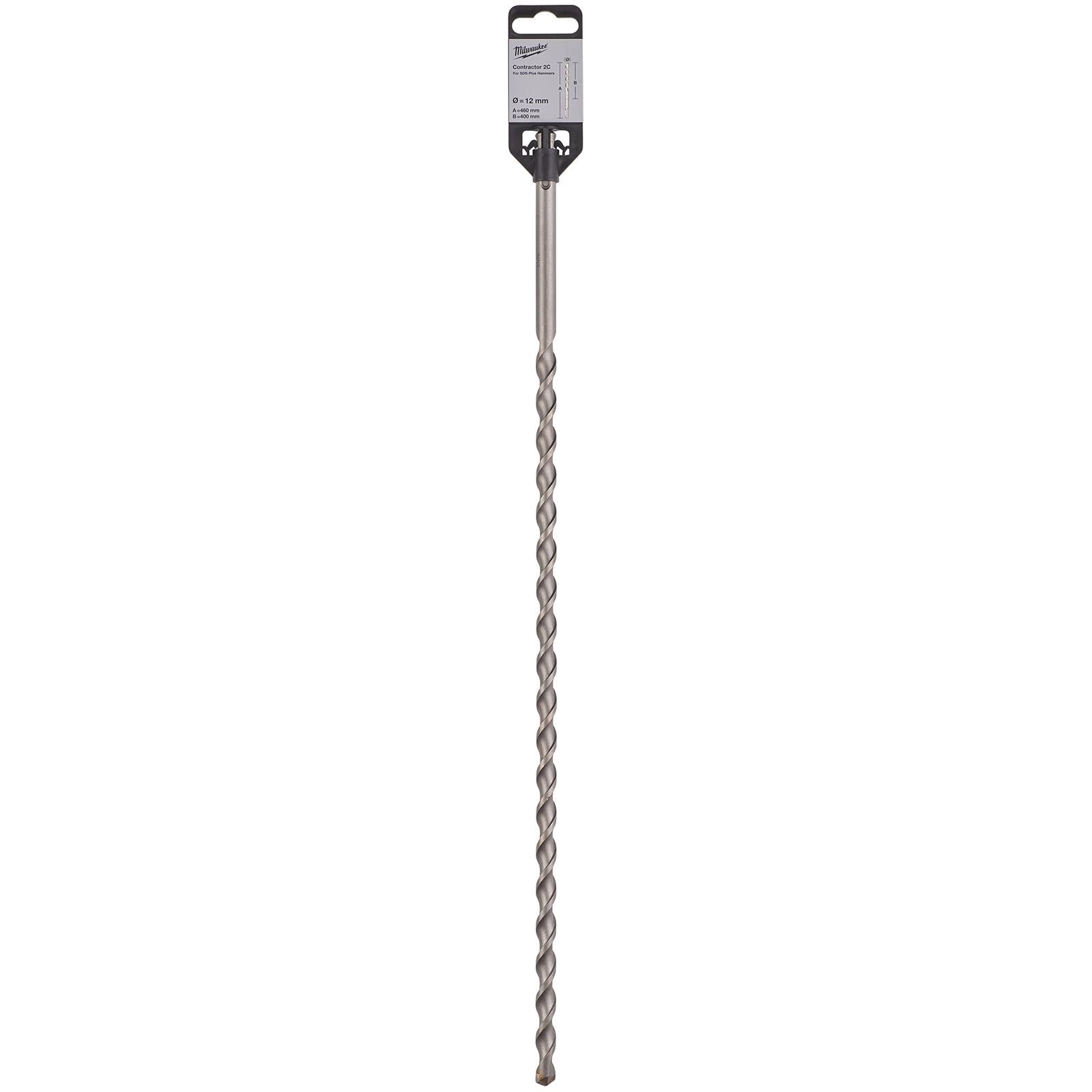 Milwaukee SDS Plus Contractor Hammer Drill Bits 2 Cut 
