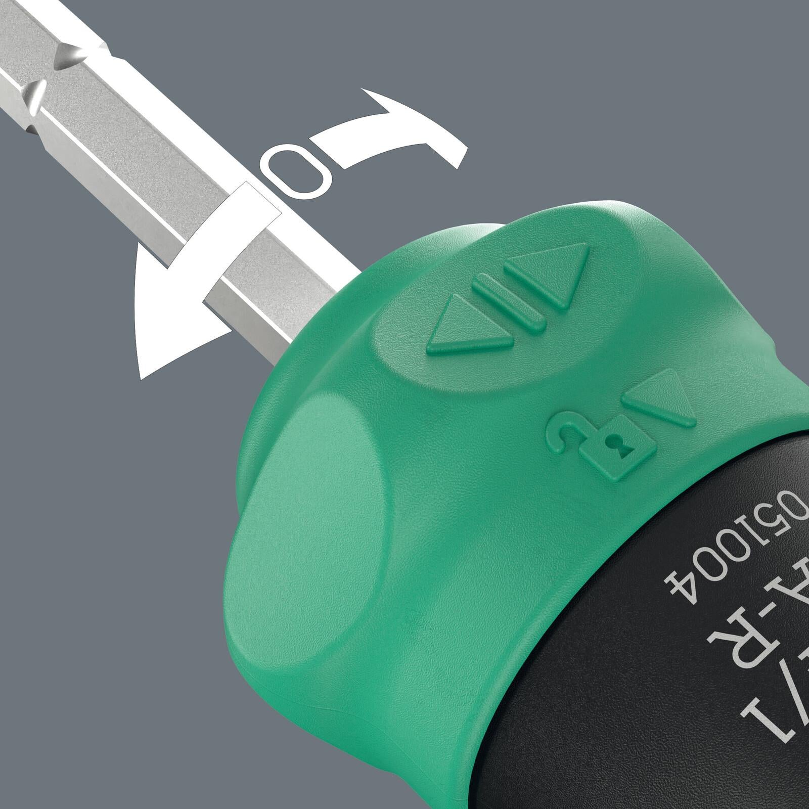 Wera Ratchet Screwdriver Set Kraftform Kompakt 20 RA-R with Pouch 6 Pieces PZ PH TX SL
