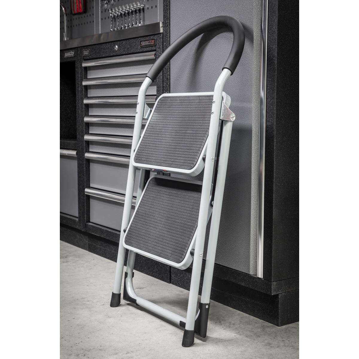 Sealey Step Stool 2-Tread 150kg Capacity EN14183 