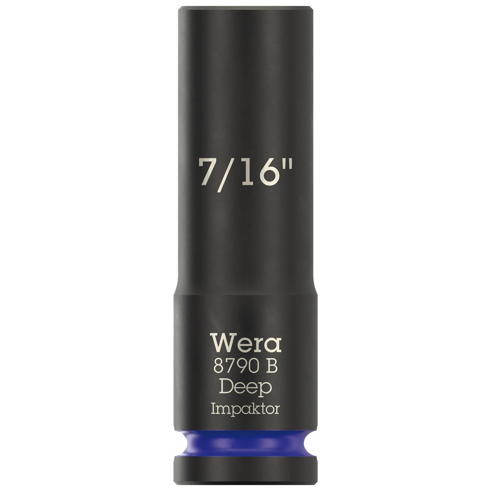 Wera Impact Socket Deep 3/8" Drive 8790 B Impaktor Metric Imperial - Choose Size  White Rose Tools