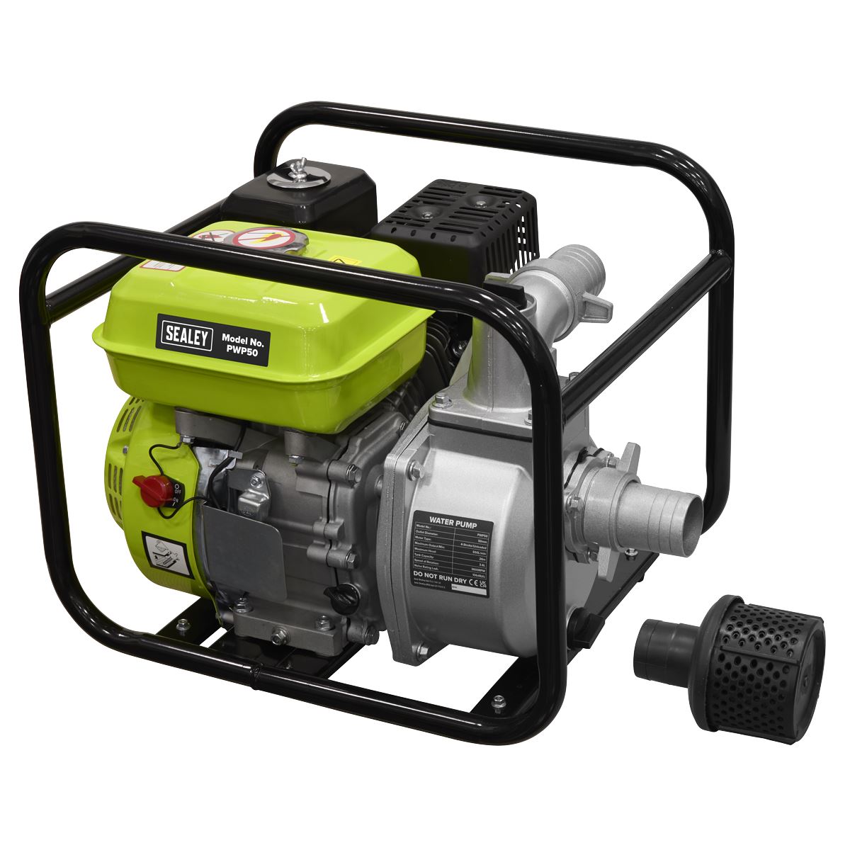 Sealey Petrol Powered Water Pump 50mm 6.15hp 4-Stroke Engine  White Rose Tools