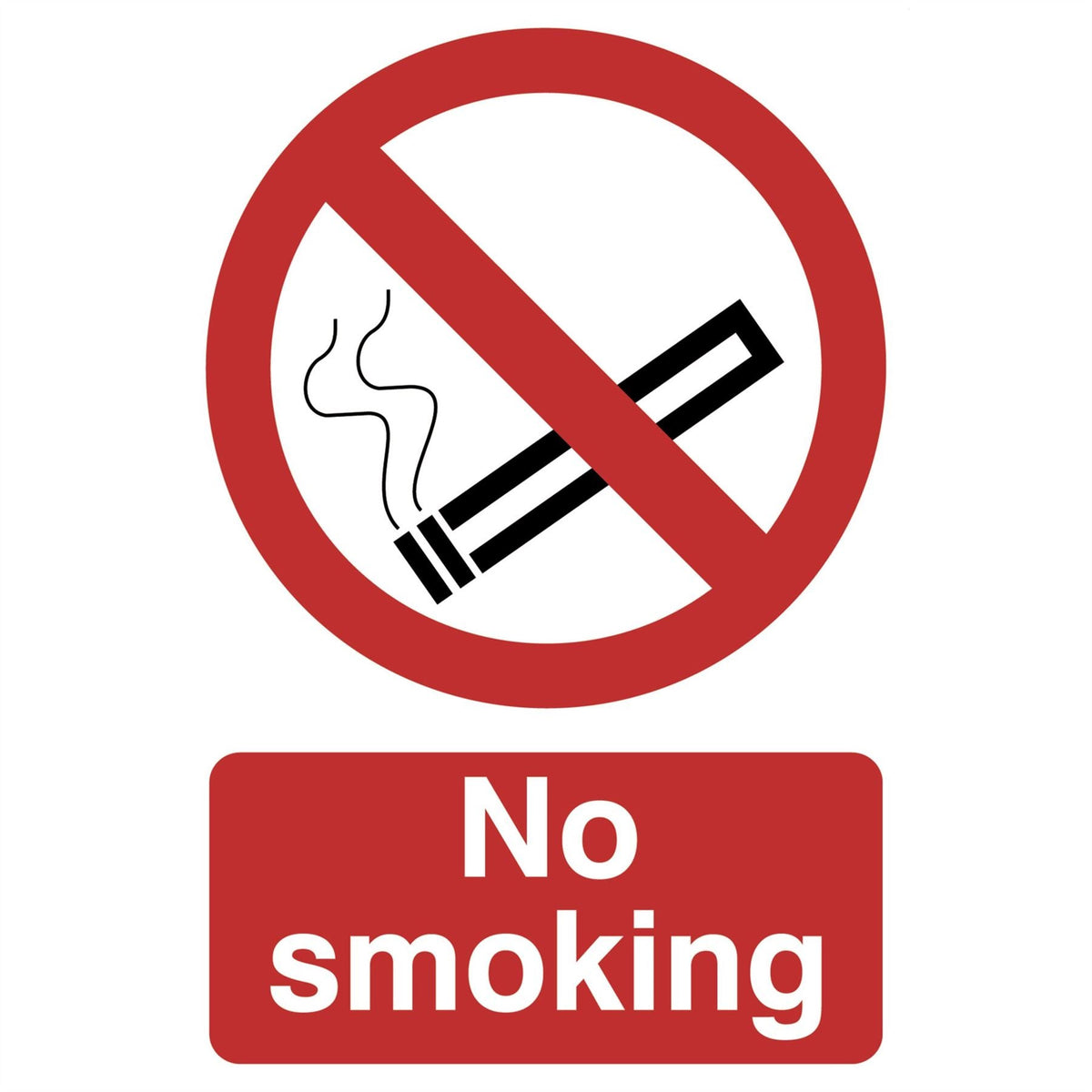 Draper 'No Smoking' Prohibition Sign 200 x 300mm 72165  White Rose Tools