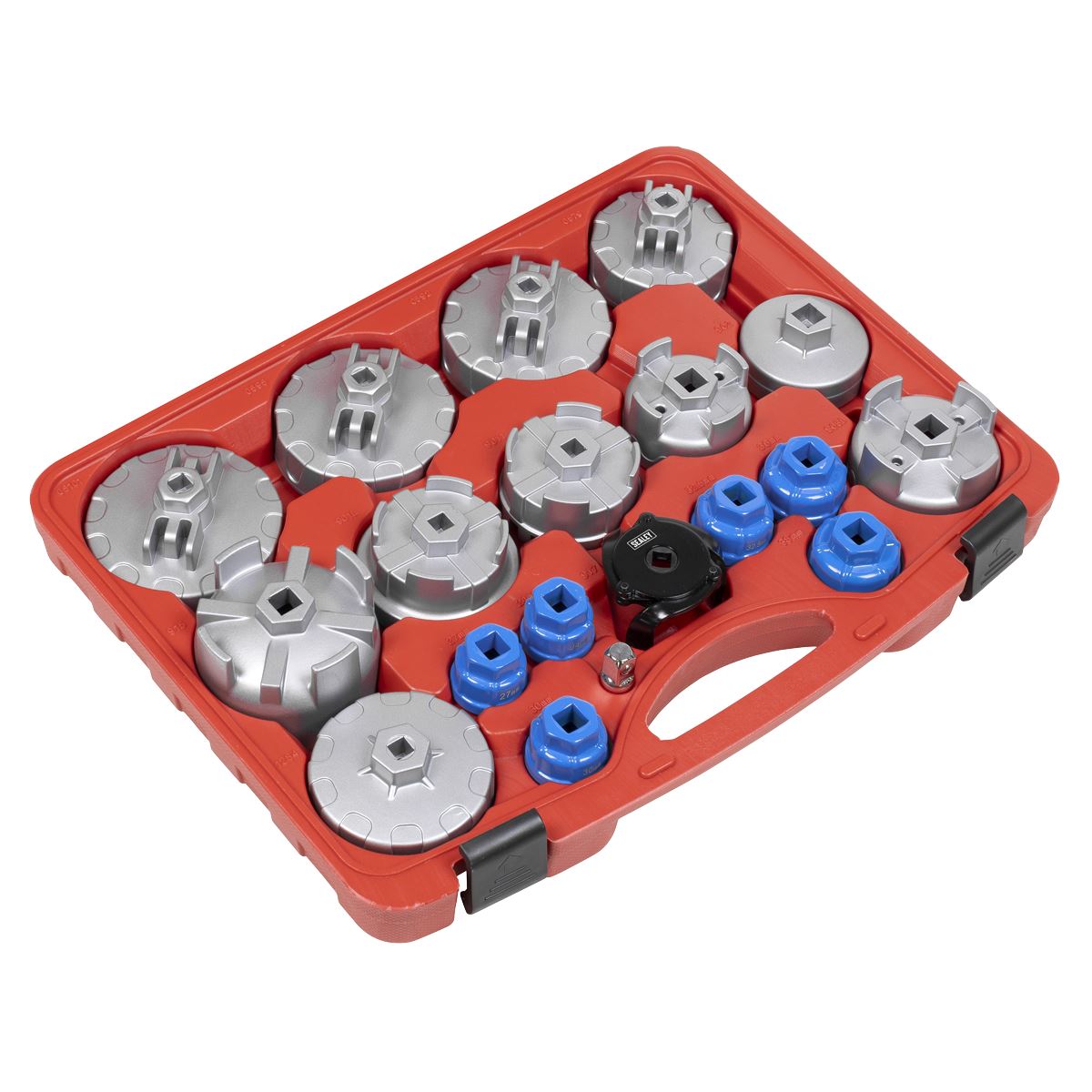 Sealey Oil Filter Cap Wrench Set 19pc  White Rose Tools