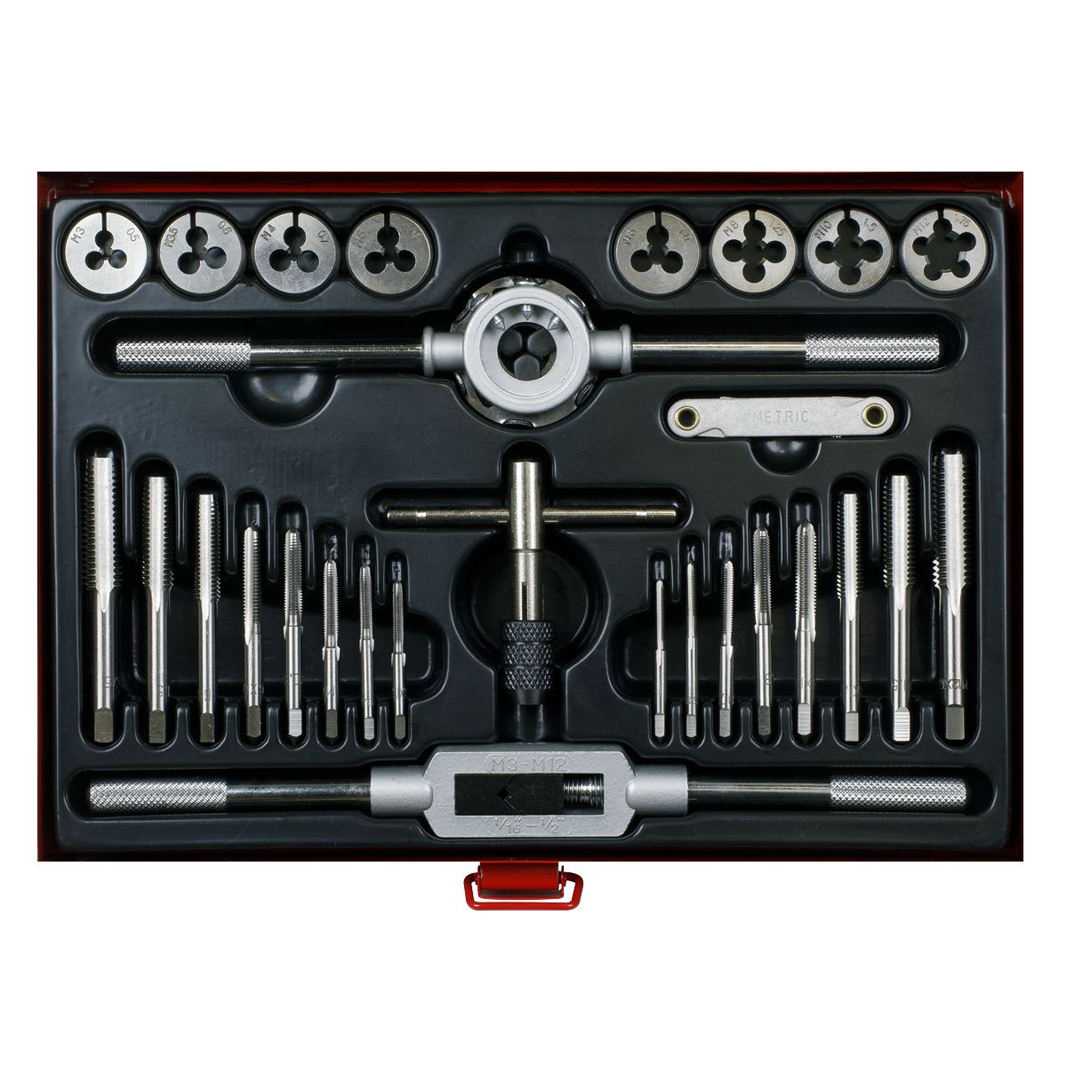 Sealey Tap & Die Set 28pc Split Dies Metric 