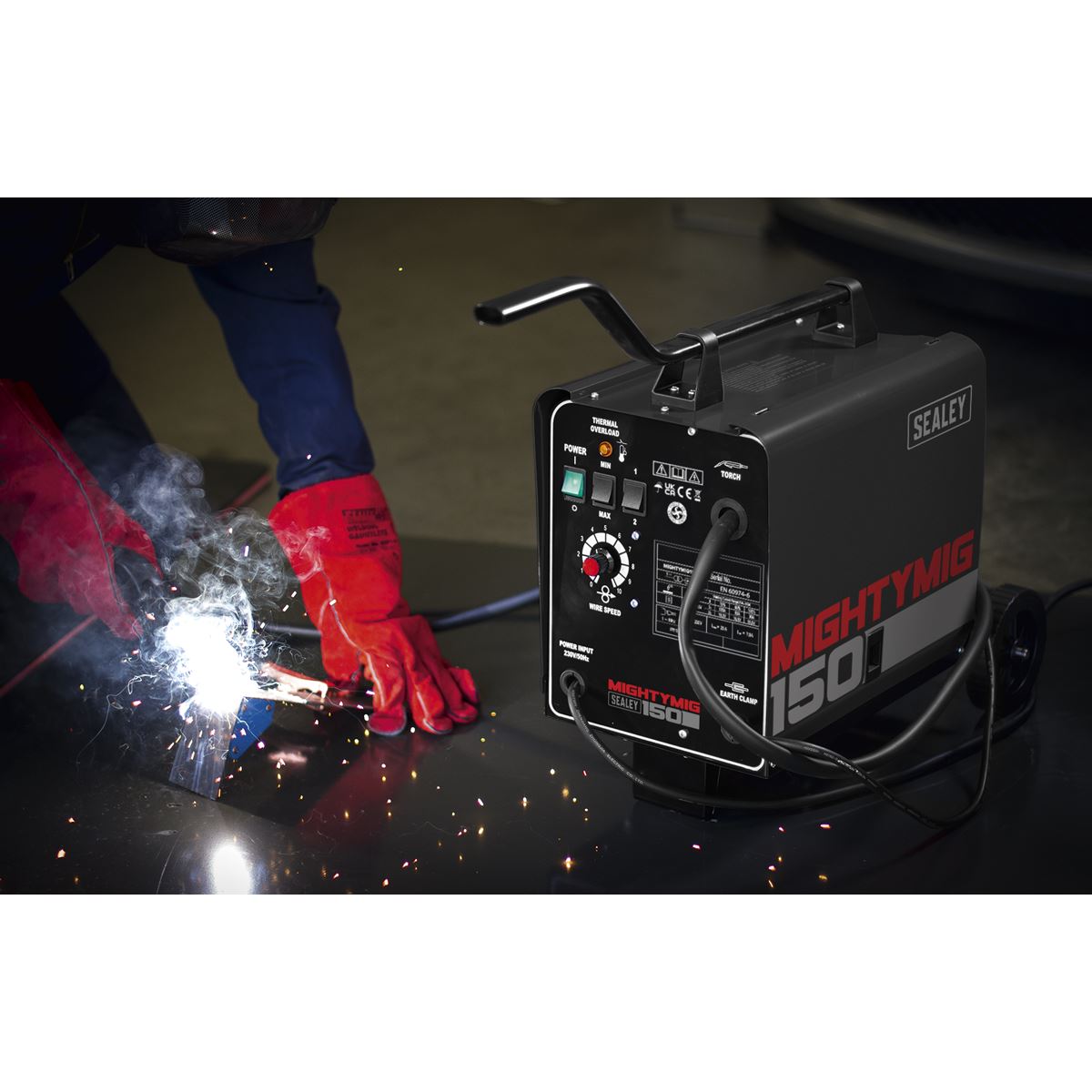 Sealey Professional Gas/Gasless MIG Welder 150A 230V 