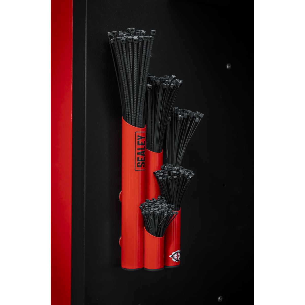 Sealey Large Magnetic Cable Tie Holder - Red  White Rose Tools