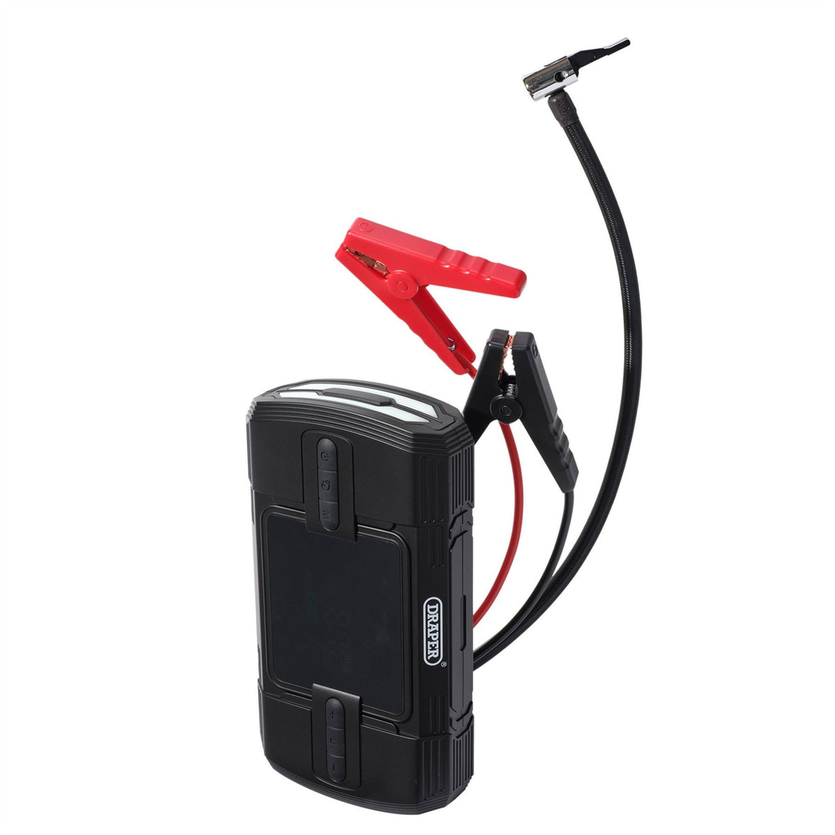 Draper 12V Lithium Jump Starter and Tyre Inflator 1200A 23722  White Rose Tools