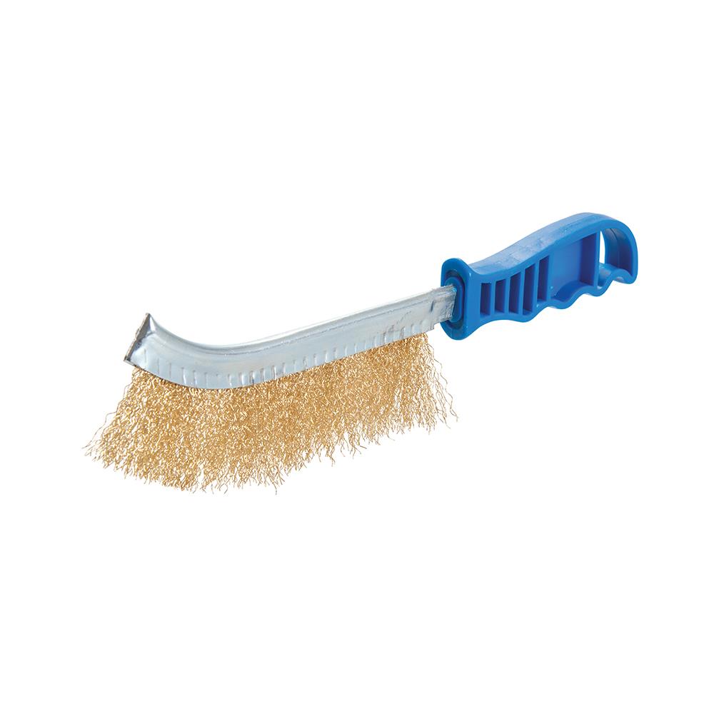 Silverline Brass Wire Bristle Brush 250mm Paint Rust Removal Metal Cleaning
