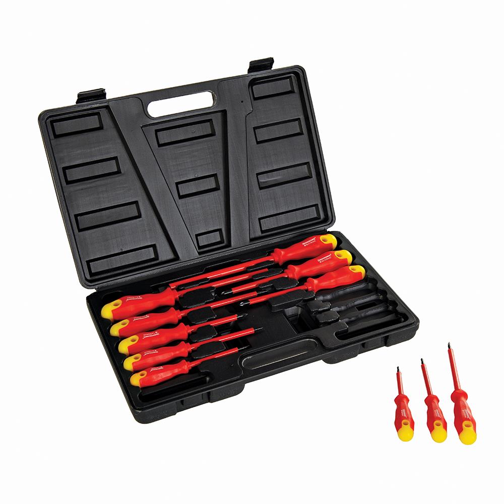 Silverline 11 Piece Insulated Screwdriver Set Slotted Phillips Chrome Vanadium Shafts