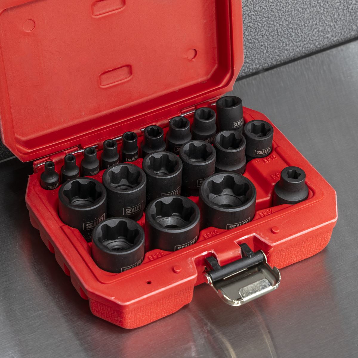 Sealey External TRX-P* Socket Set 19pc  White Rose Tools