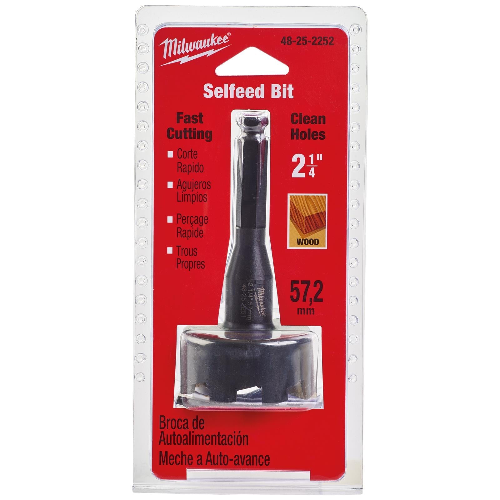 Milwaukee Self Feed Forstner Wood Drill Bits 25.4-117mm 