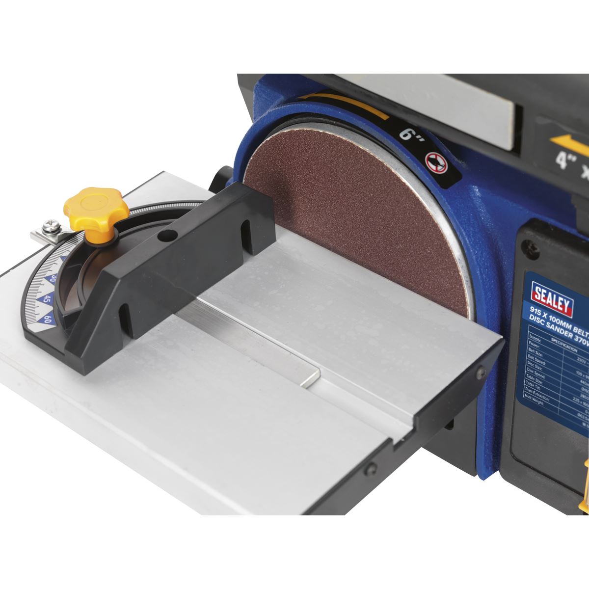 Sealey Belt/Disc Sander 915 x 100mm/Ø150mm 370W/230V