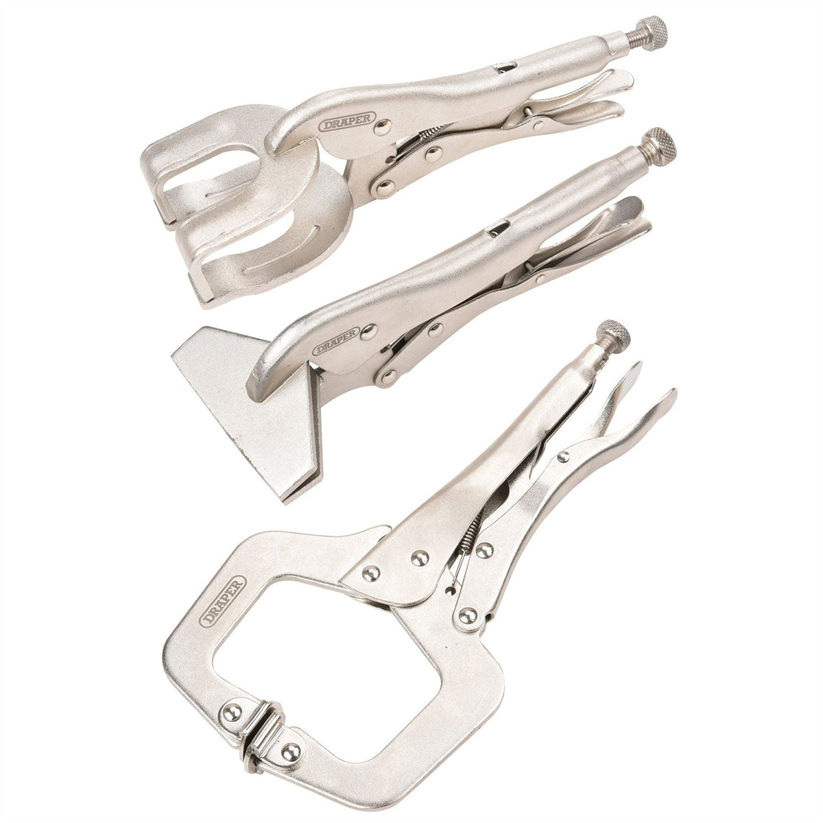 Draper Self Grip Clamp Kit (3 Piece) 33836  White Rose Tools