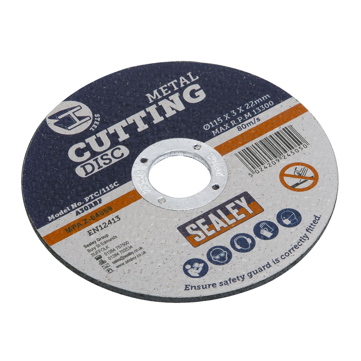 Sealey 115mm x 3mm Metal Cutting Discs
