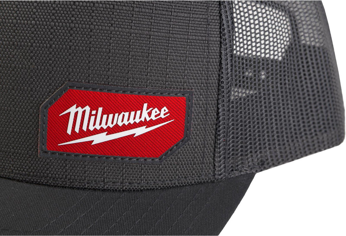 Milwaukee Snapback Trucker Cap Black STCBL  White Rose Tools