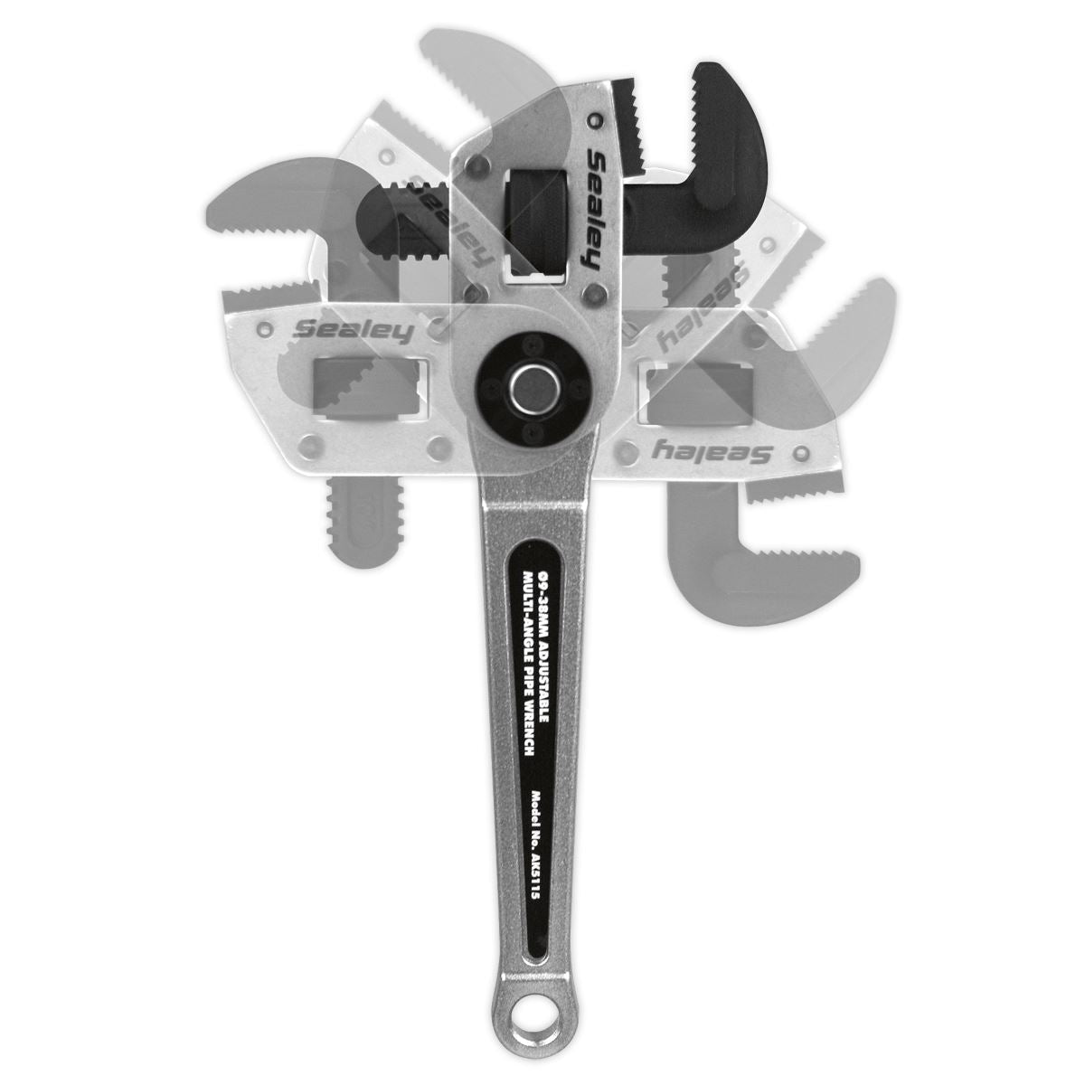 Sealey Premier Adjustable Multi-Angle Pipe Wrench Ø9-38mm 