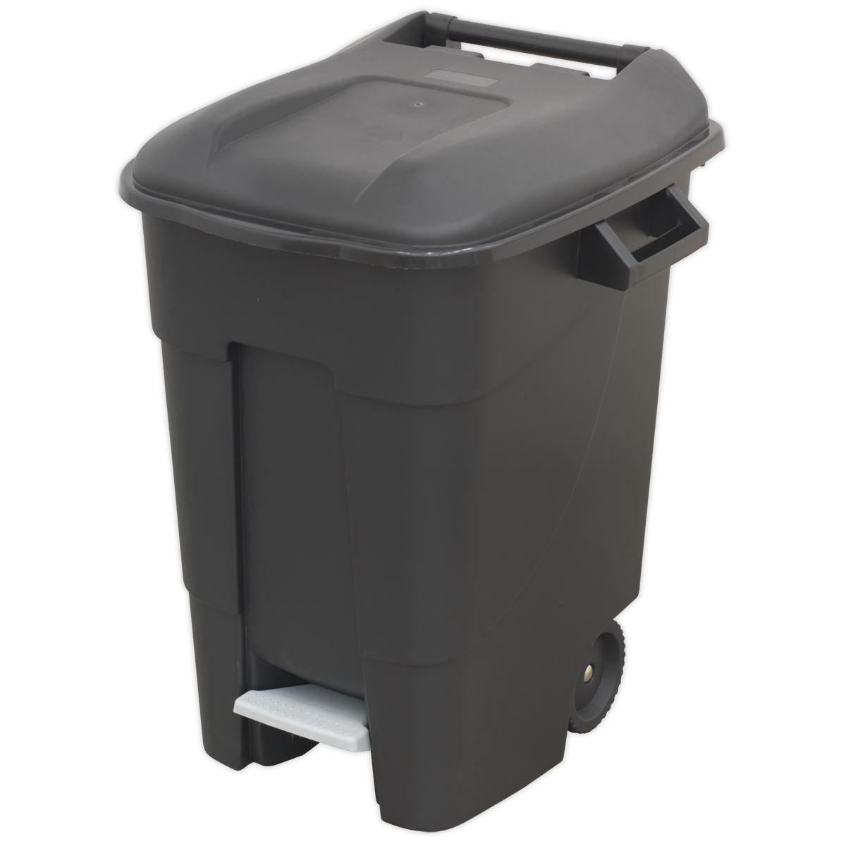 Sealey Refuse/Wheelie Bin with Foot Pedal 100L - Black