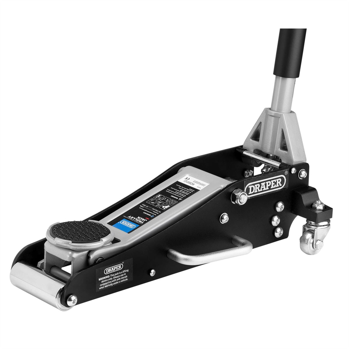 Draper Aluminium and Steel Racing Trolley Jack 1.5 Tonne 13624  White Rose Tools