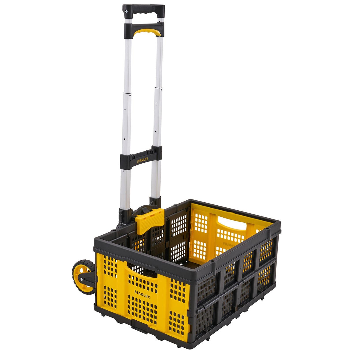 Stanley Folding Hand Truck Trolley with Basket  White Rose Tools