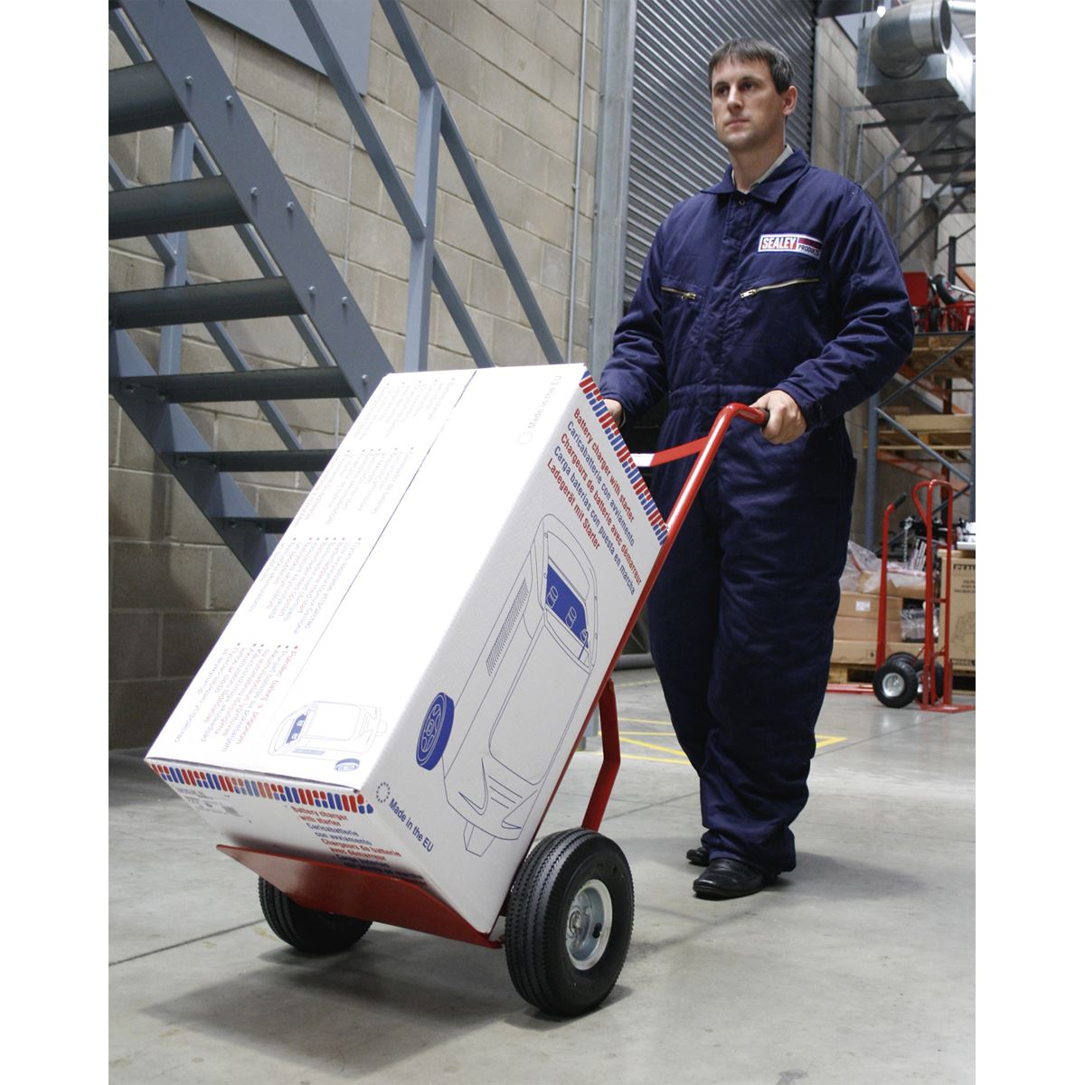 Sealey Sack Truck with Pneumatic Tyres 200kg Capacity