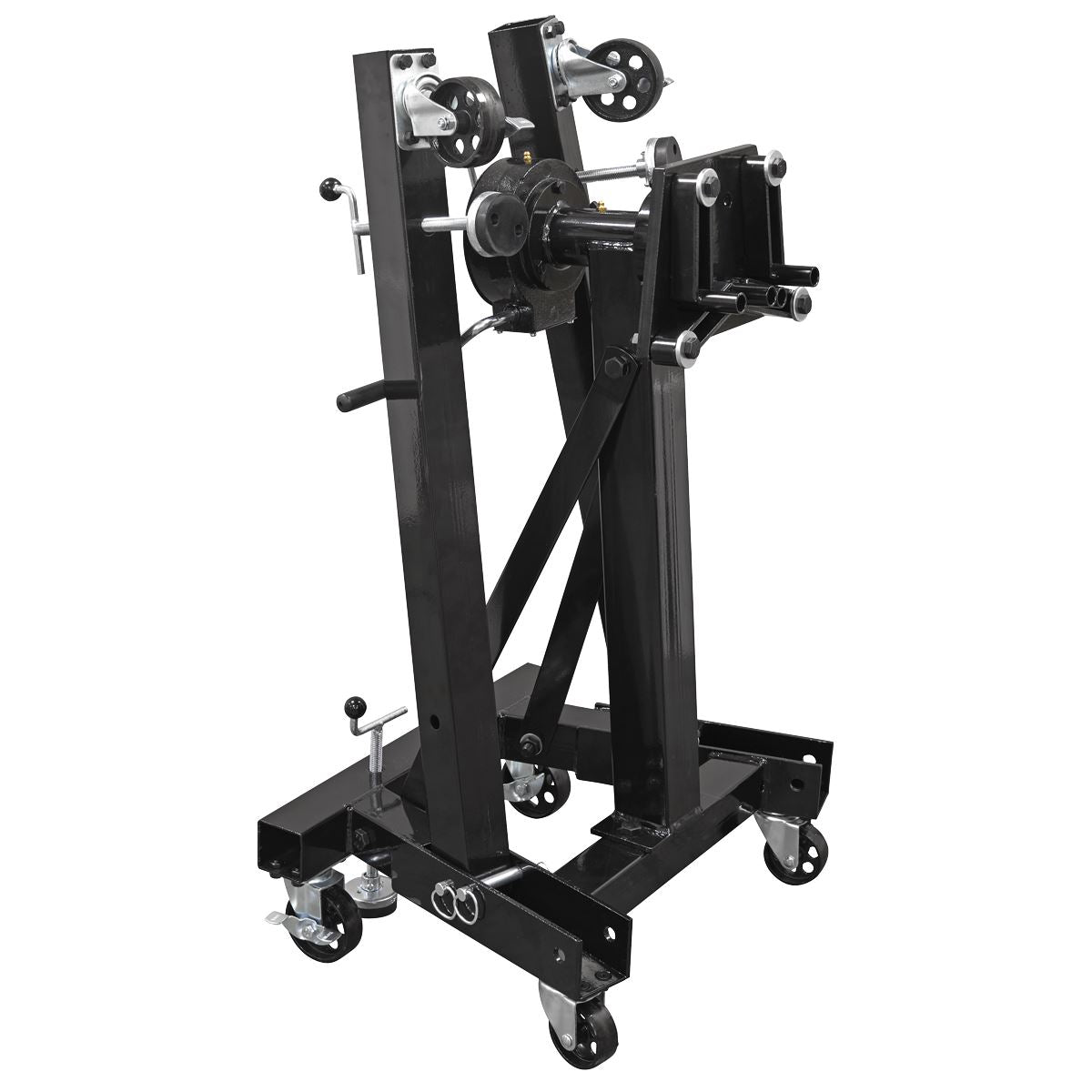 Sealey Folding 360º Rotating Engine Stand with Geared Handle Drive, 680kg Capacity