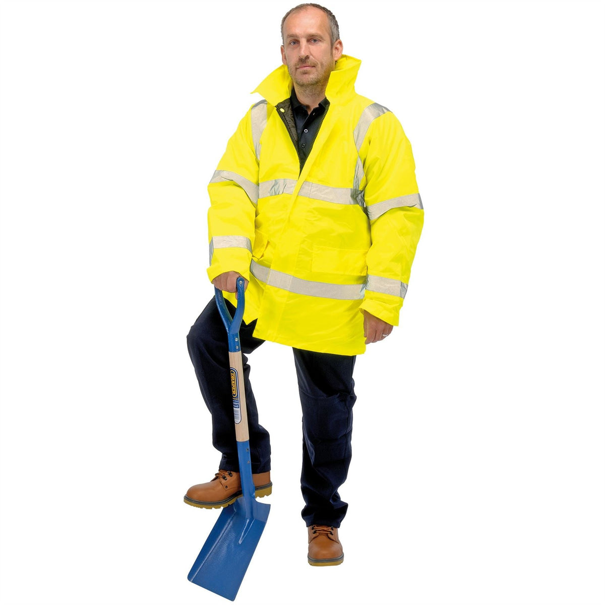 Draper High Visibility Traffic Jacket Size L 84721  White Rose Tools