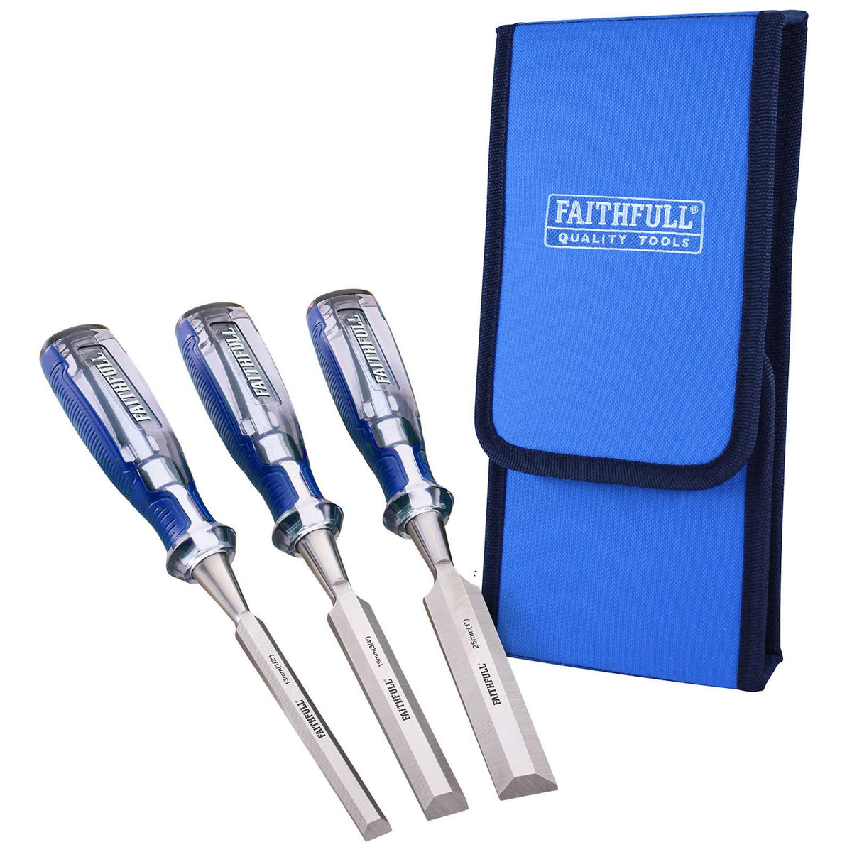 Faithfull 3 Piece Chisel Set 13-25mm FAIWCSET3  White Rose Tools