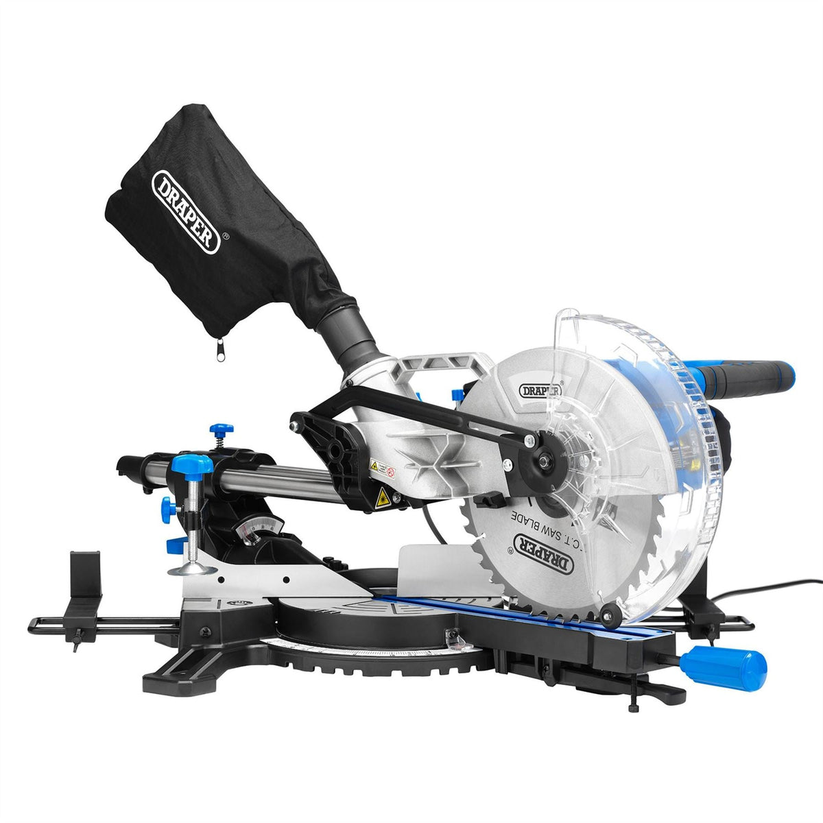 Draper 230V Sliding Compound Mitre Saw 255mm 1800W 90170  White Rose Tools