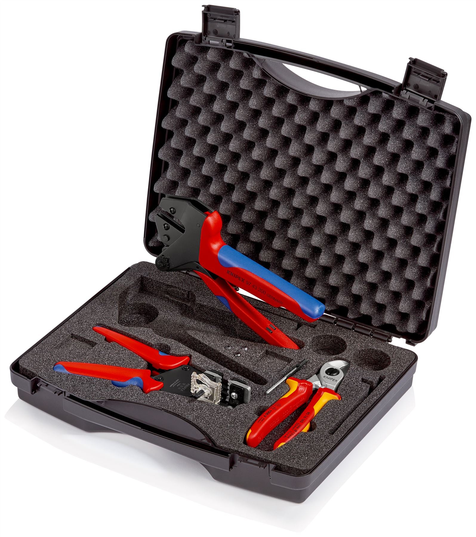 Knipex Photovoltaics Tool Case Set Insulation Stripper Cable Shears Crimp System Pliers 97 91 01