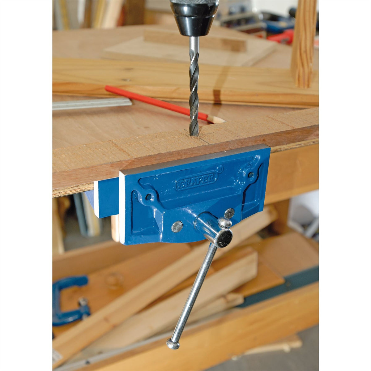 Draper Woodworking Vice 150mm 45233  White Rose Tools