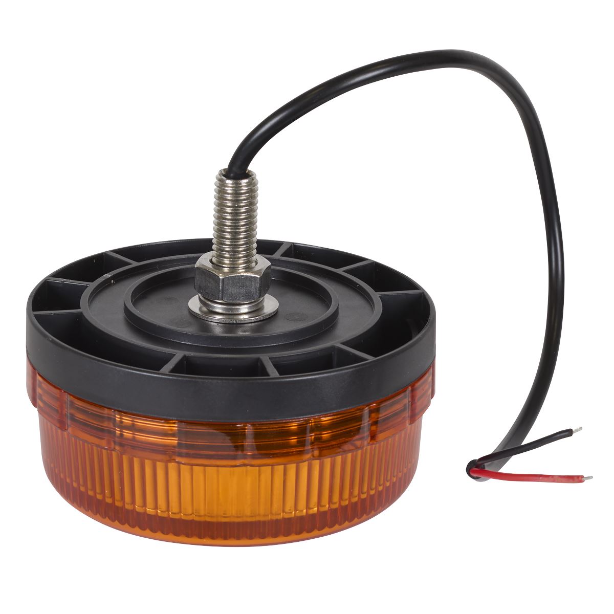Sealey SMD LED Rotating Flashing Warning Beacon with 12mm Bolt Fixing 12V/24V  White Rose Tools