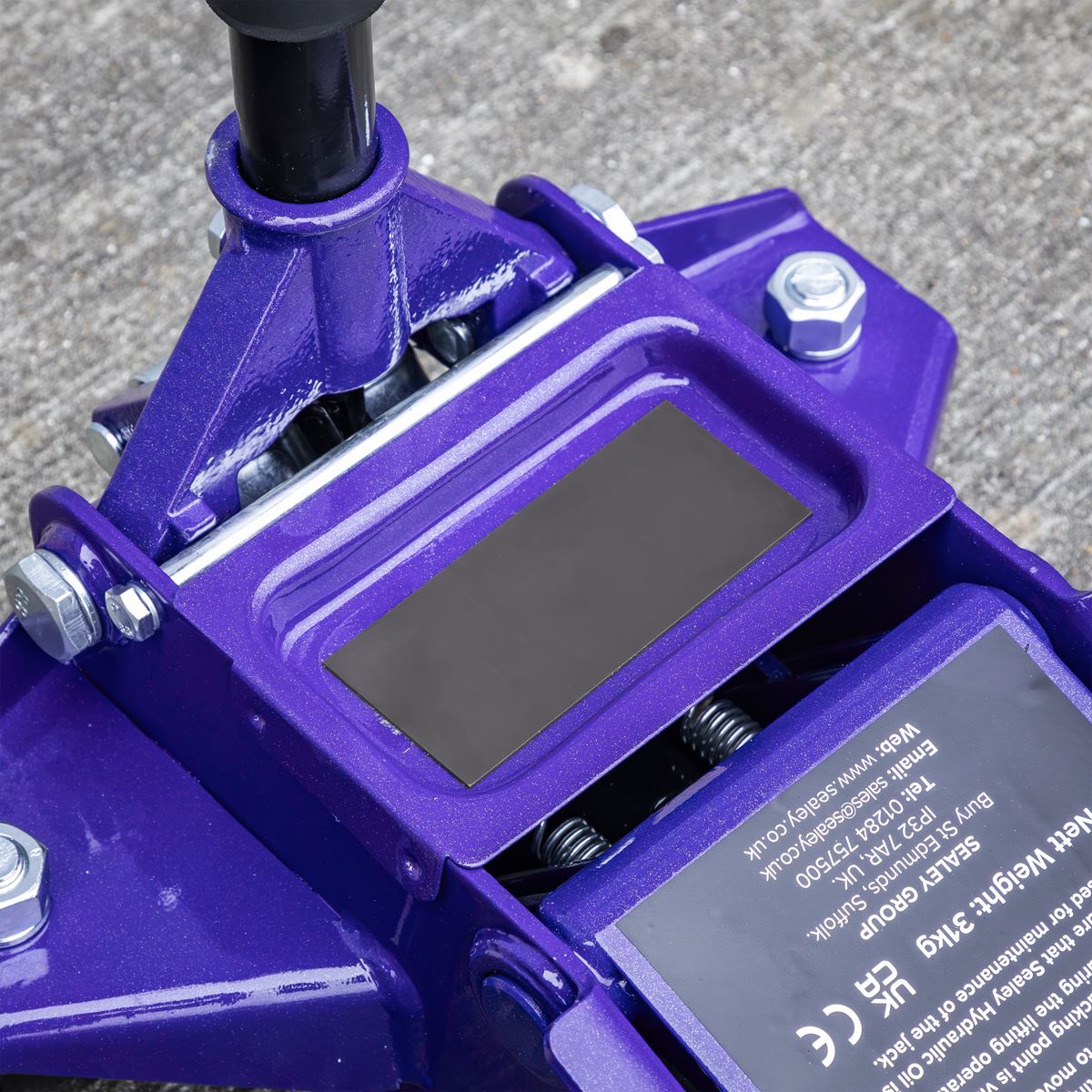 Sealey Low Profile Rocket Lift Trolley Jack 2.25 Tonne - Purple  White Rose Tools