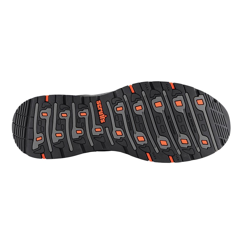 Scruffs Air Safety Trainers Black / Orange - Choose Size