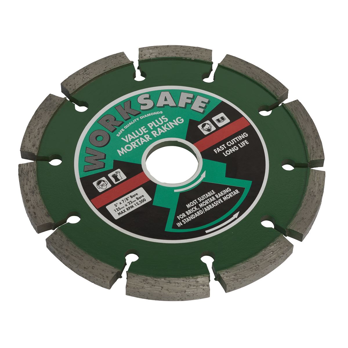 Worksafe by Sealey Value Plus Diamond Blade Ø125 x 22mm