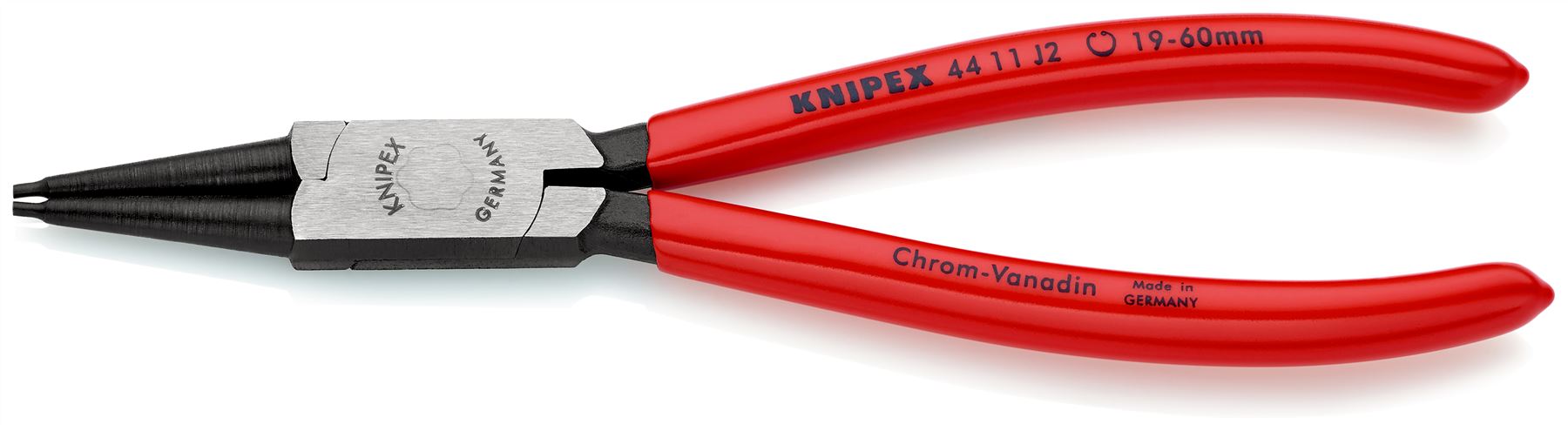 KNIPEX Circlip Pliers for Internal Circlips in Bore Holes 180mm 1.8mm Diameter Tips 44 11 J2
