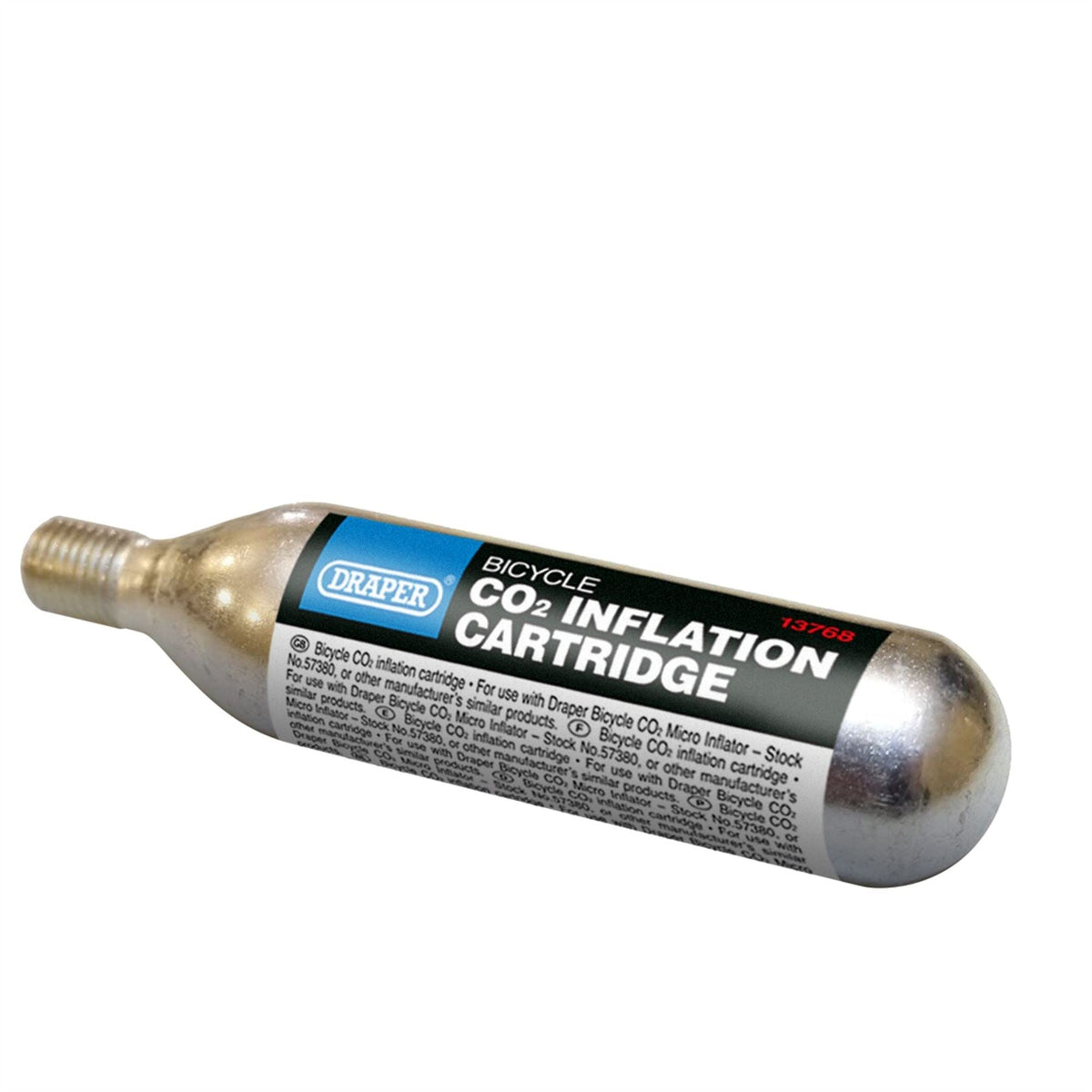 Draper Bicycle CO2 Inflation Cartridge 16g (Pack of 5) 13786  White Rose Tools