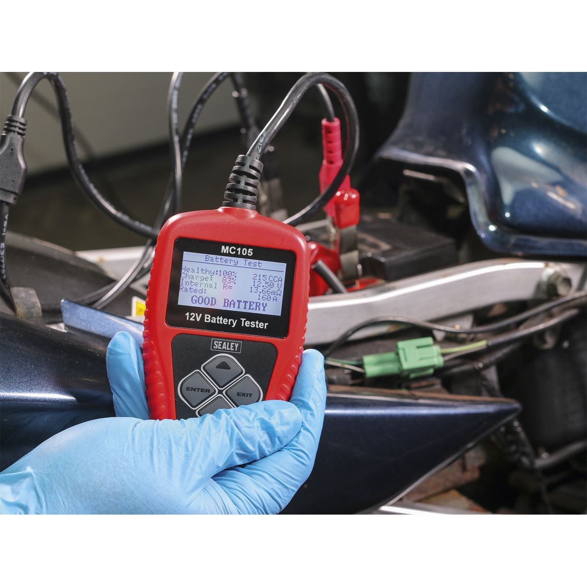 Sealey Motorcycle Digital Battery Tester 12V 