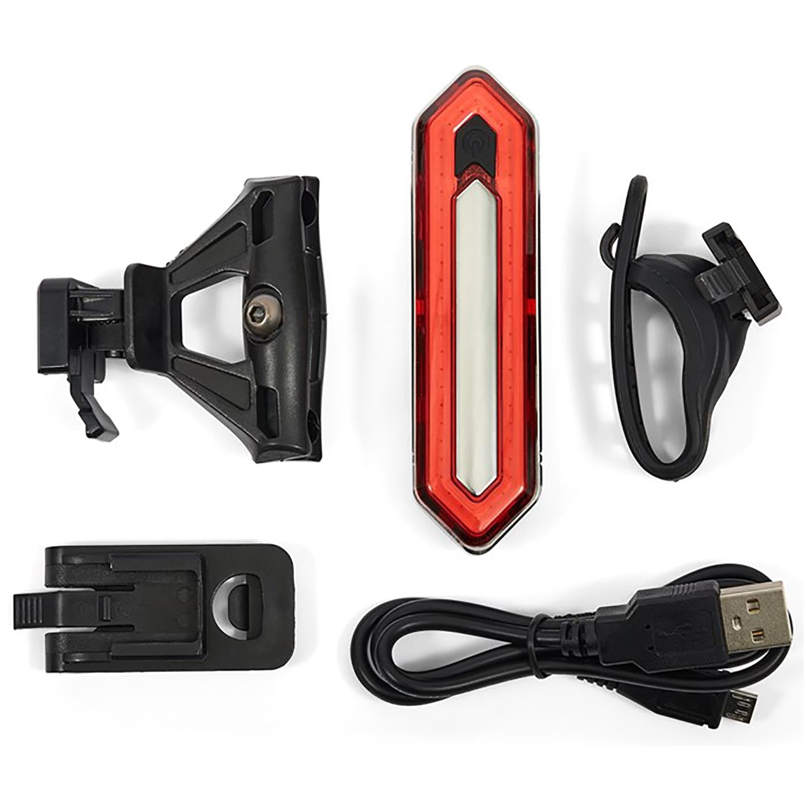 Amtech Bike Light Rear Red High Performance USB Rechargeable 8 Settings 100 Lumens 