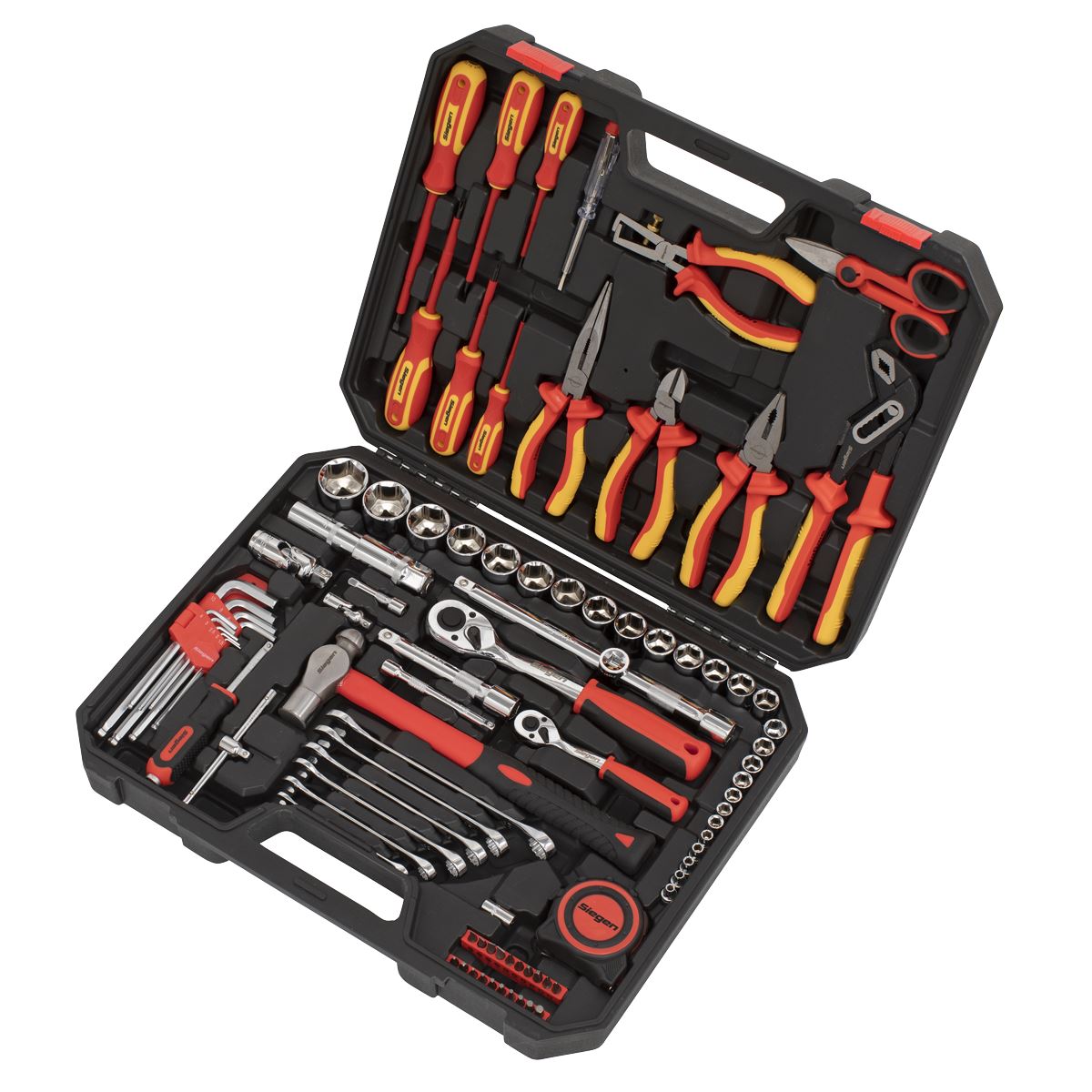 Siegen by Sealey Electrician's Tool Kit 90 Piece VDE Approved Pliers and Screwdrivers