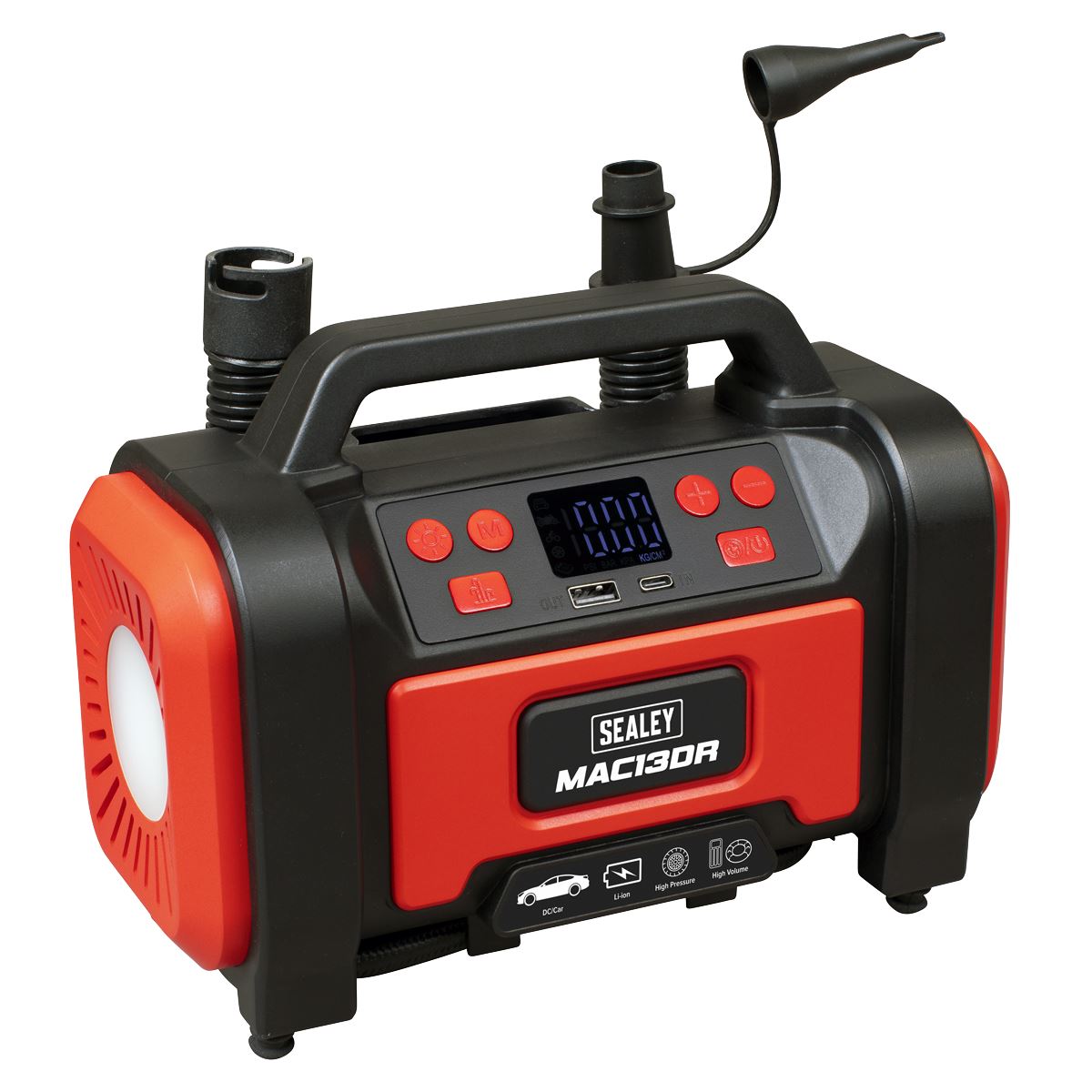 Sealey Rechargeable Tyre Inflator & High Volume Air Pump 12V