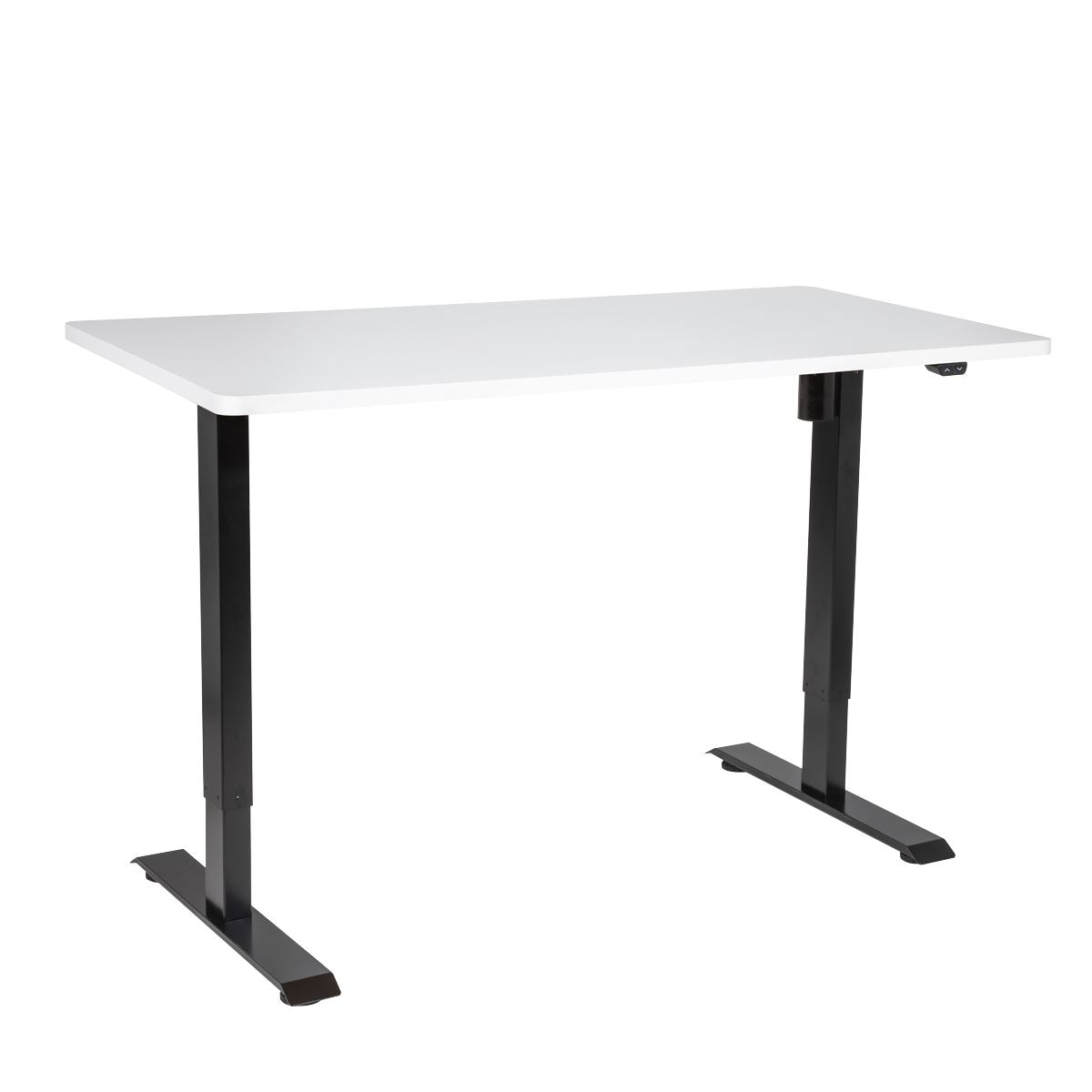 Dellonda White Electric Height Adjustable Standing Desk, Quiet, Home Office, 1400x700mm