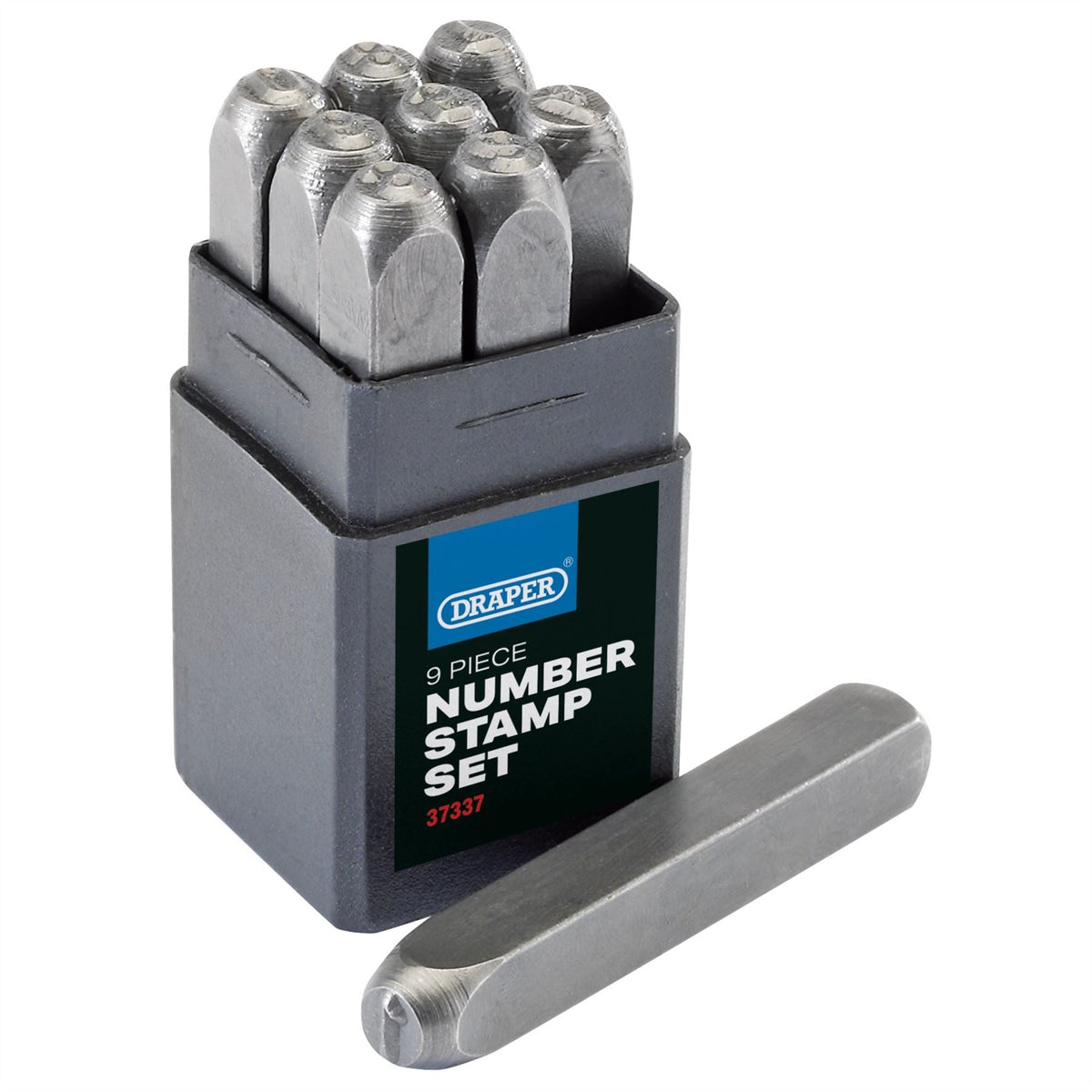Draper 0 - 9 Number Stamp Set 3/16" 37337  White Rose Tools