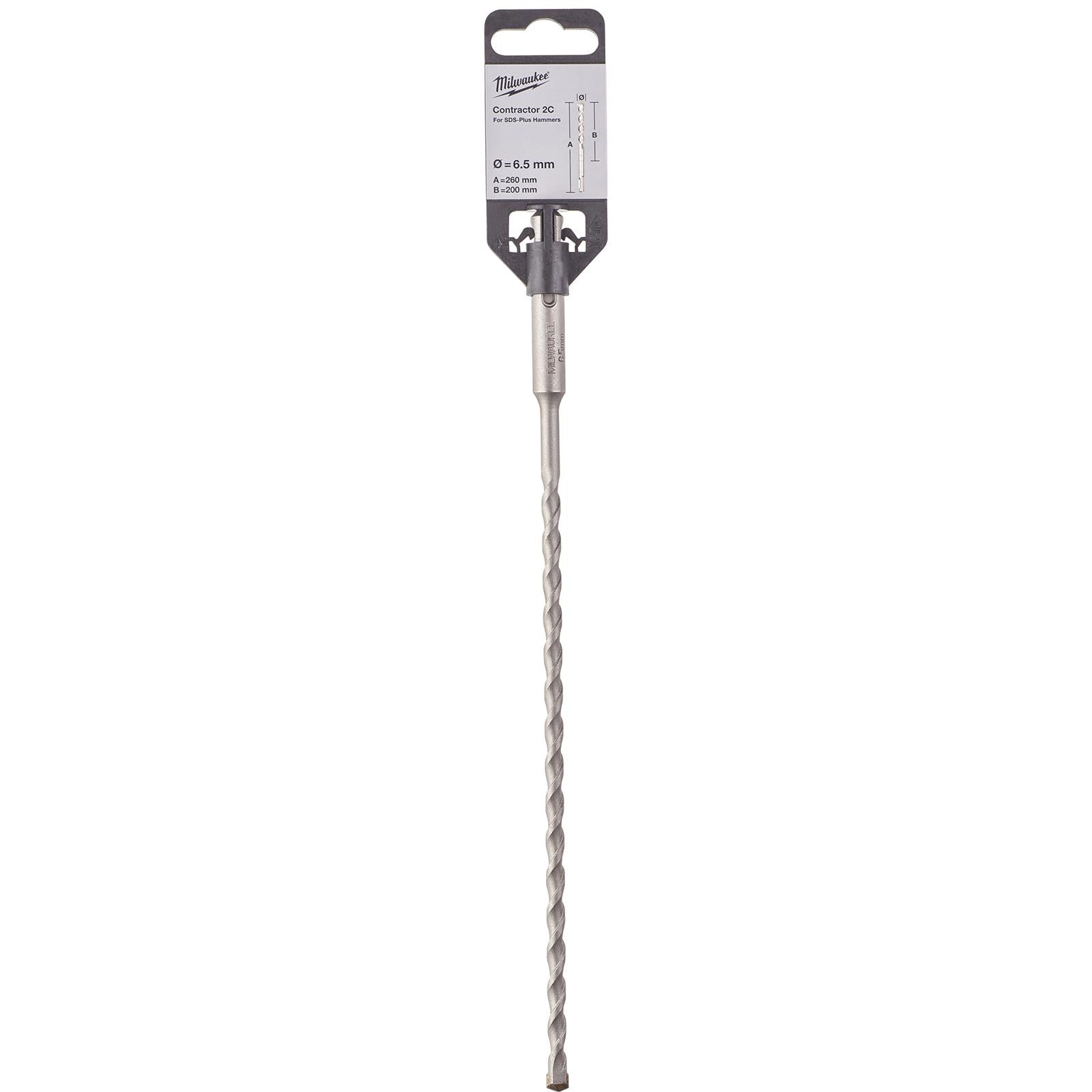 Milwaukee SDS Plus Contractor Hammer Drill Bits 2 Cut 