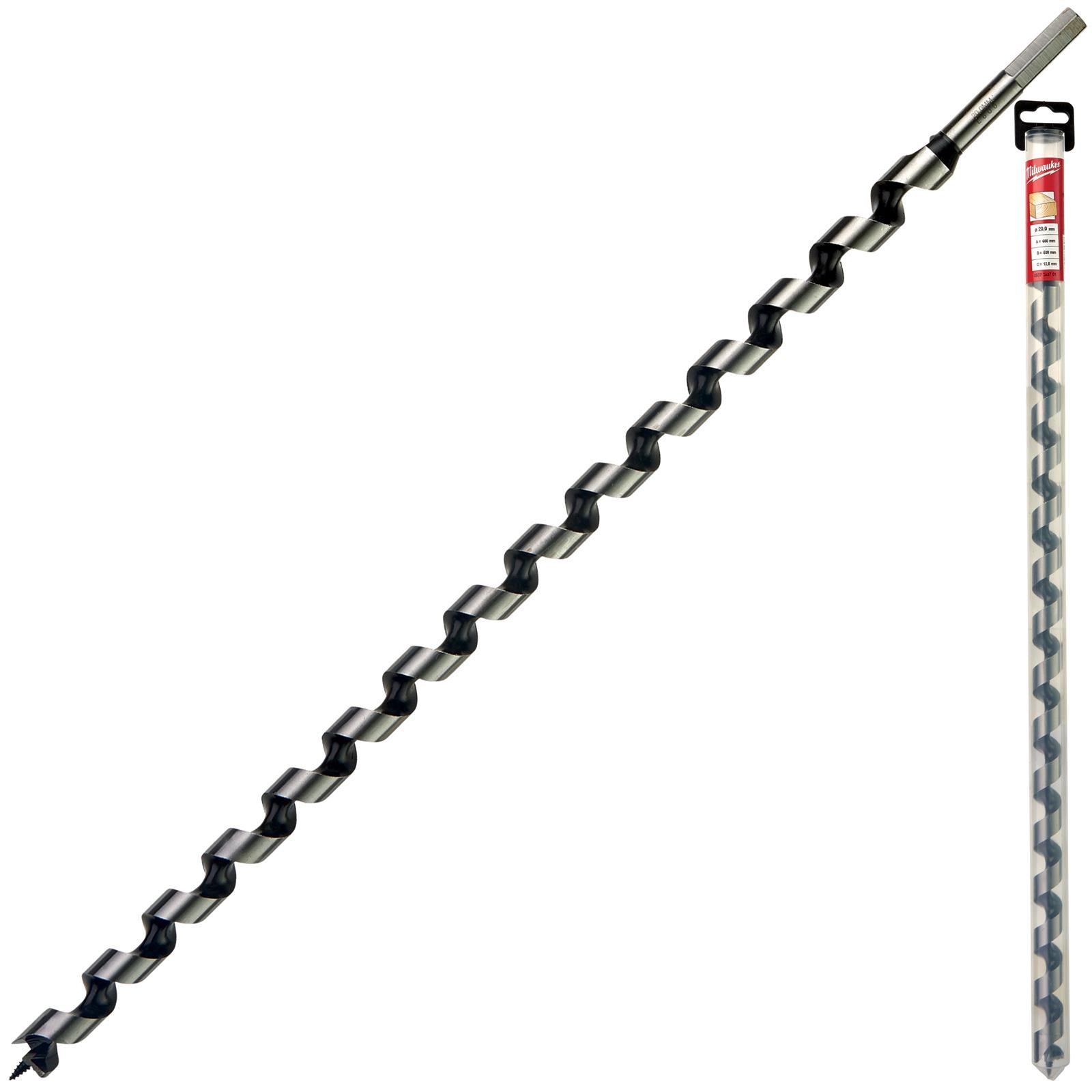 Milwaukee Wood Auger Drill Bits 600mm Overall Length 
