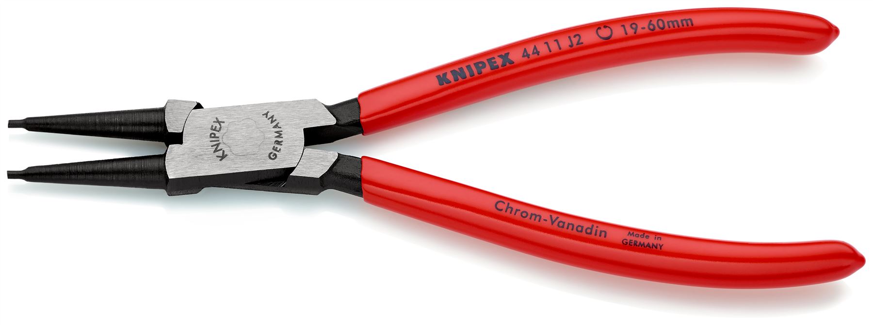 KNIPEX Circlip Pliers for Internal Circlips in Bore Holes 180mm 1.8mm Diameter Tips 44 11 J2 SB