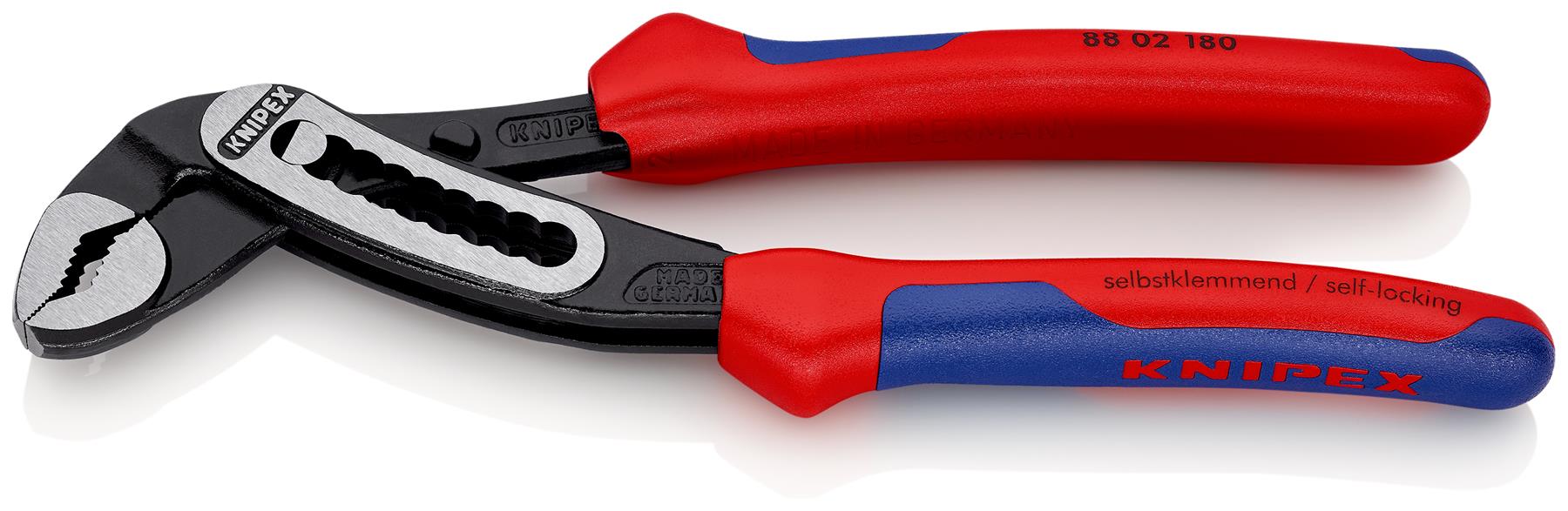 KNIPEX Alligator Water Pump Pliers 180mm Multi Component Grips 88 02 180