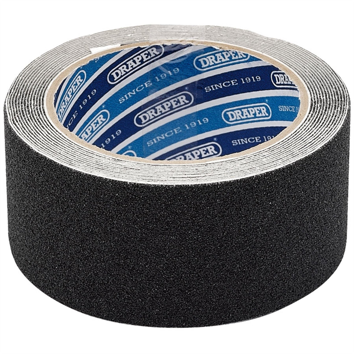 Draper Heavy Duty Safety Grip Tape Roll 3.7m x 50mm Black 63384  White Rose Tools