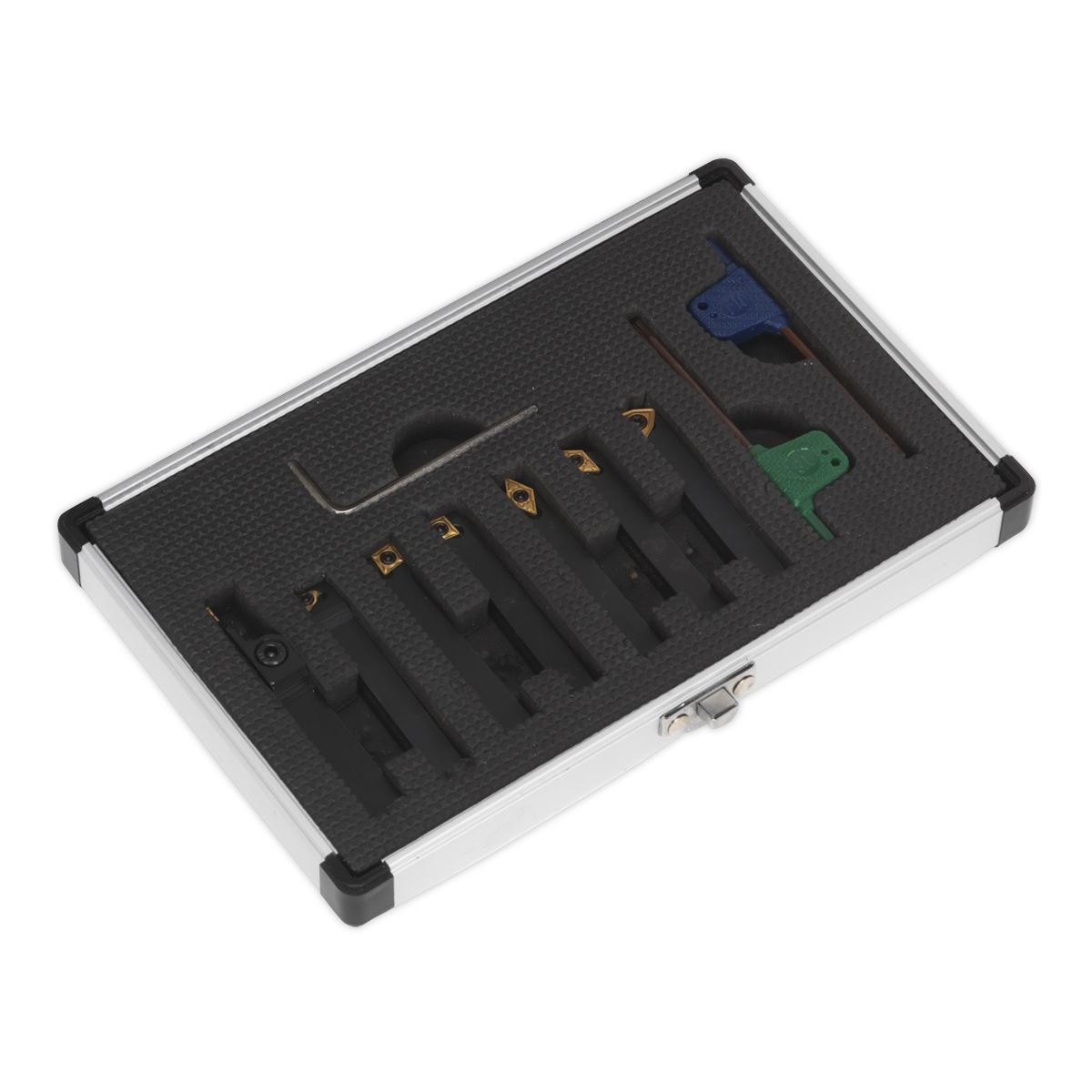 Sealey Indexable 8mm Lathe Turning Tool Set 7pc