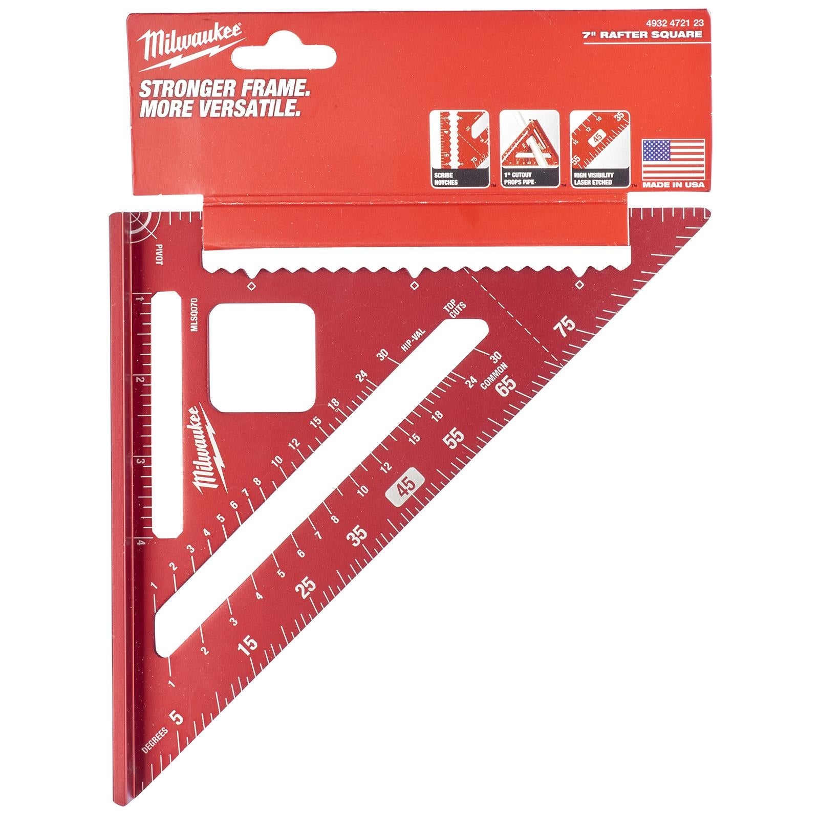 Milwaukee Rafter Roofing Square Imperial 7in 